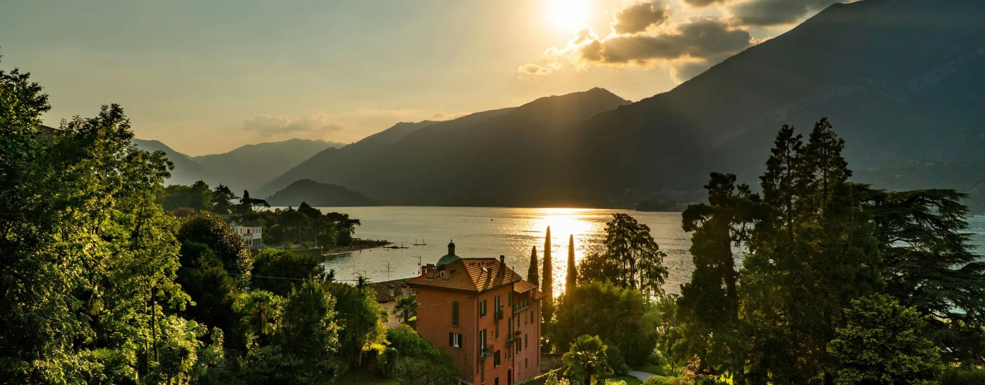 Sunset over the Italian Lakes, Italy