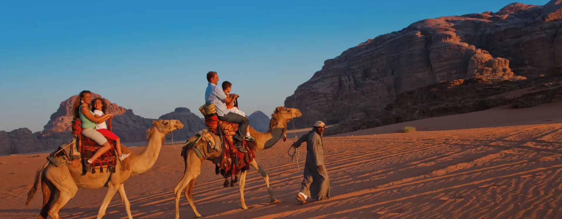 Family on a luxury holiday in Jordan