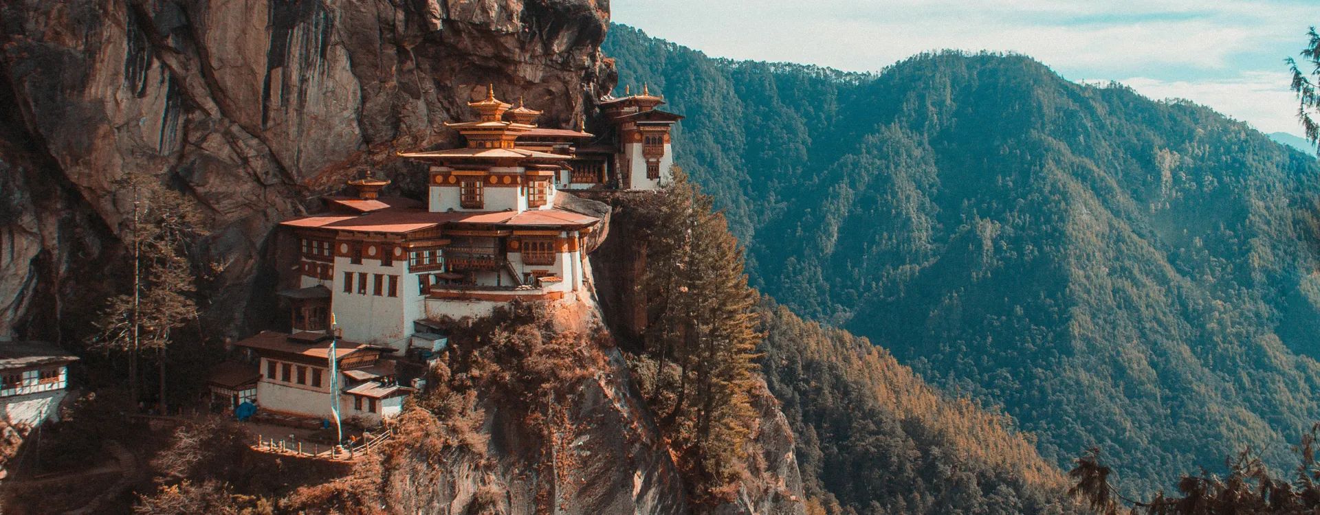 Paro Taktsang, or Tiger's Nest Monastery, clinging to the cliffs