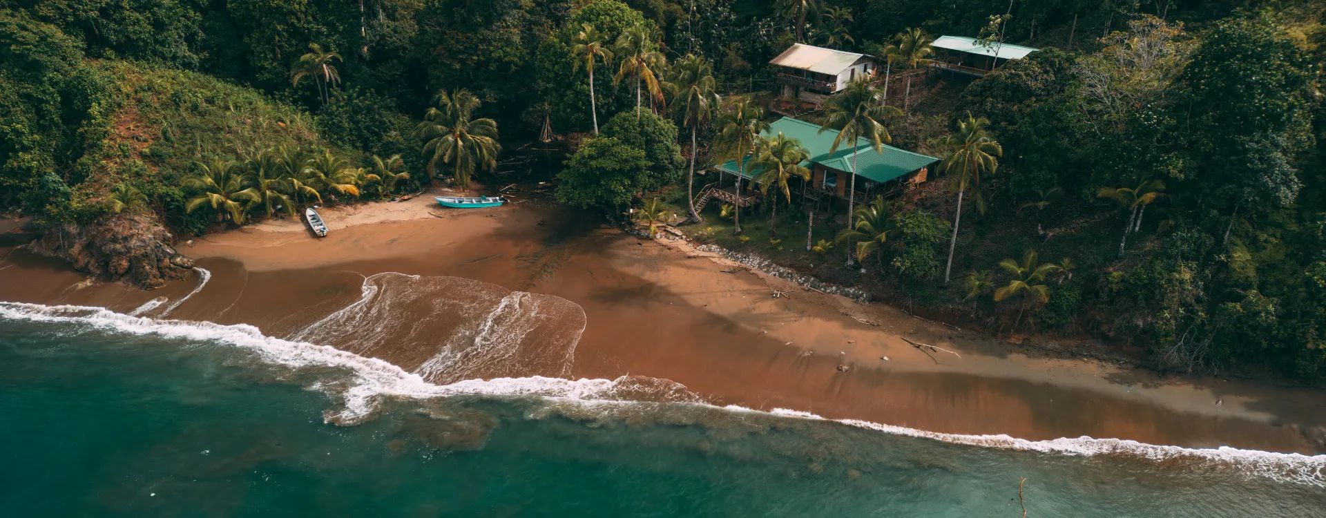 Aerial image of Bahia Lodge Solano on Colombia's Pacific Coast