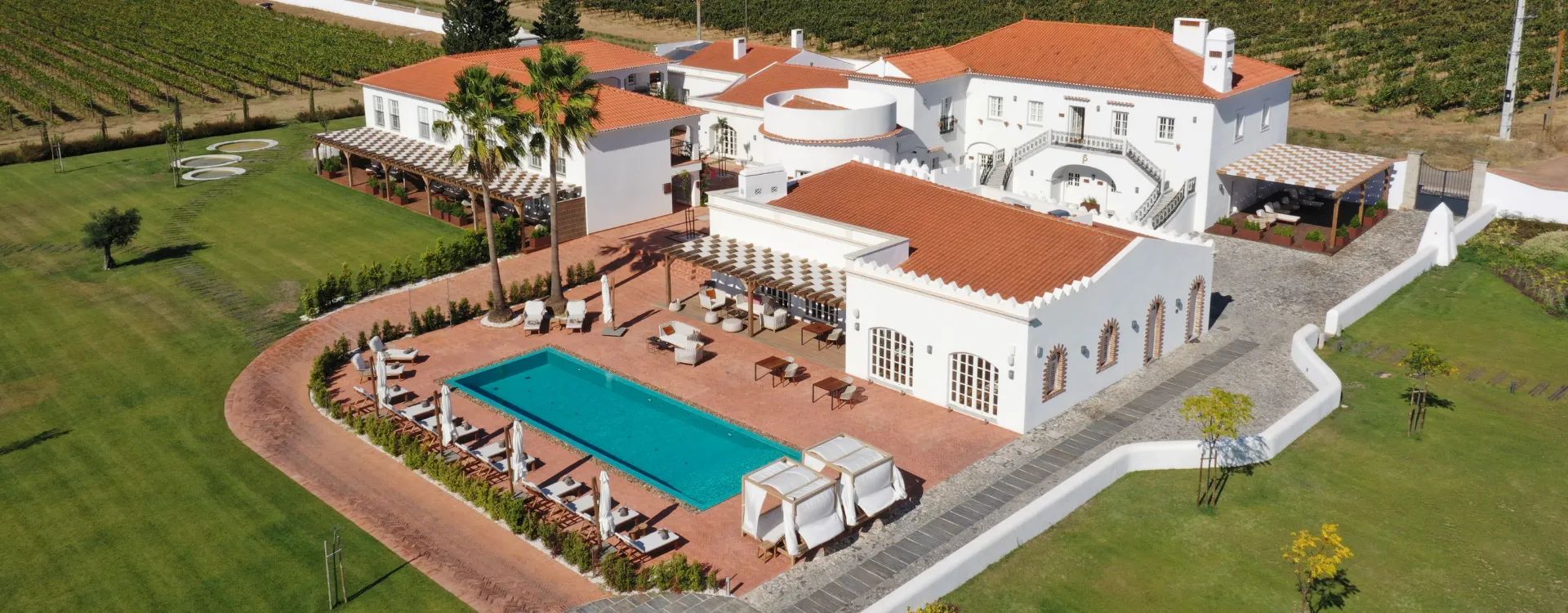 Aerial image of Quinta do Paral, luxury hotel in portugal