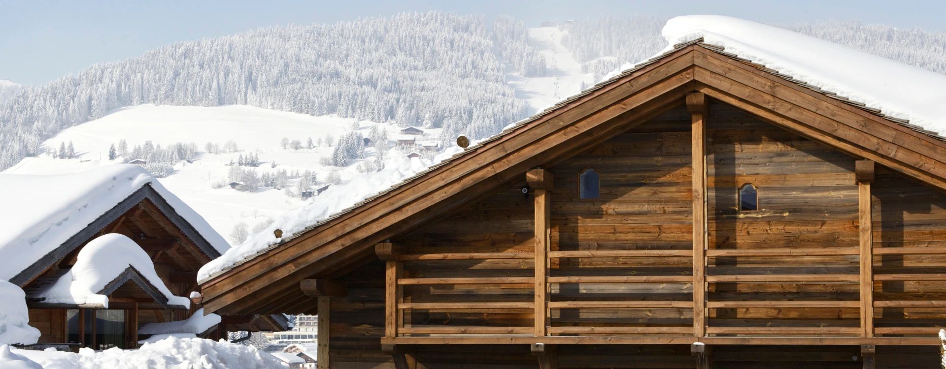 Zannier le chalet in Megeve with the mountains in the background