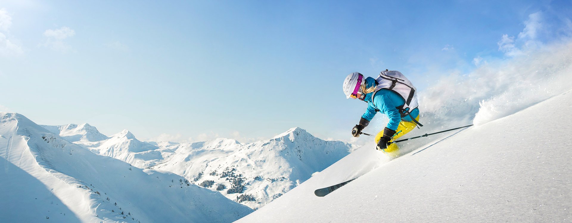 Female freeride skier
