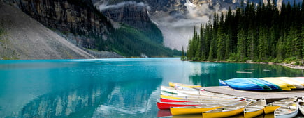 Beautiful Moraine lake in Banff National park, Canada
