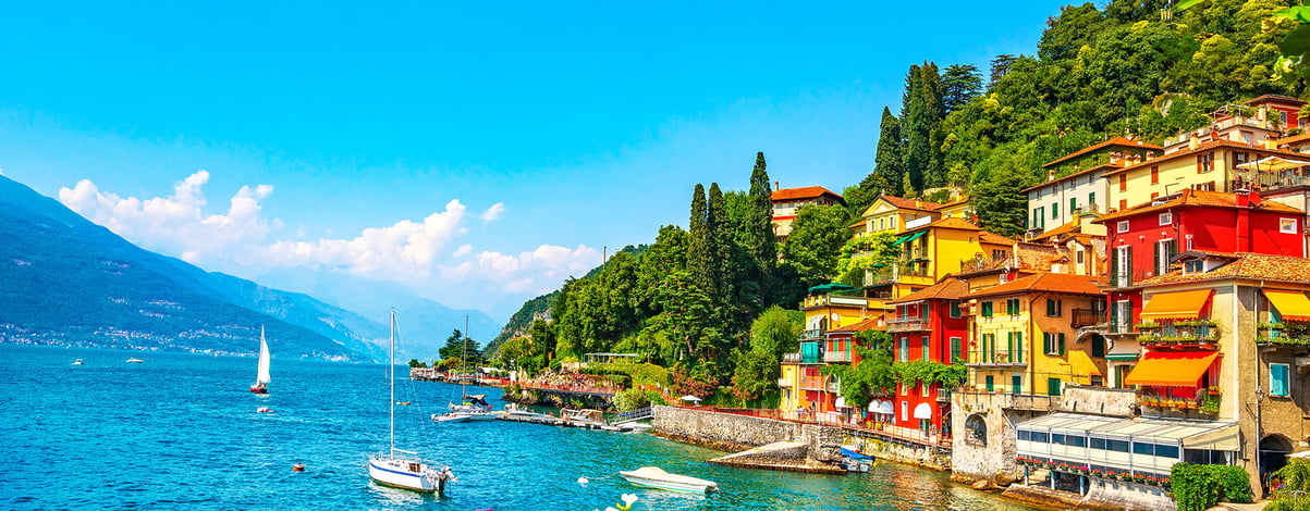 Varenna town in Como lake district. Italy, Europe.