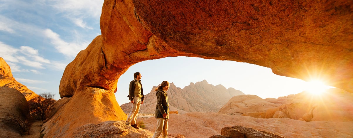 sunrise in Spitzkoppe  in Damaraland Namibia