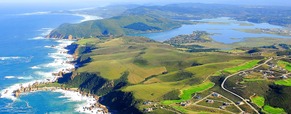 Aerial Shot of Knysna in the Garden Route, South Africa