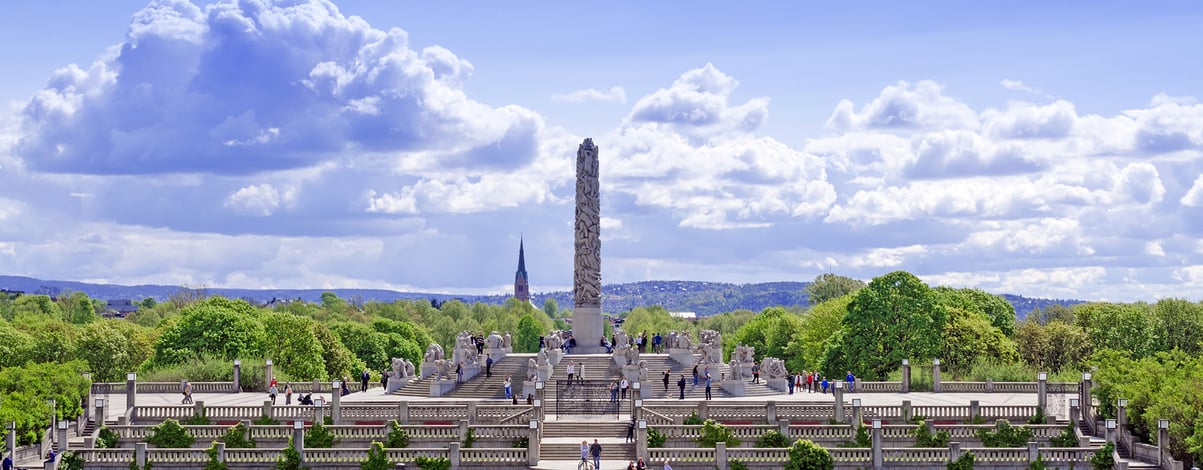 Statues in Vigeland park in Oslo, Norway.  80 acres and features 212 bronze and granite sculptures created by Gustav Vigeland