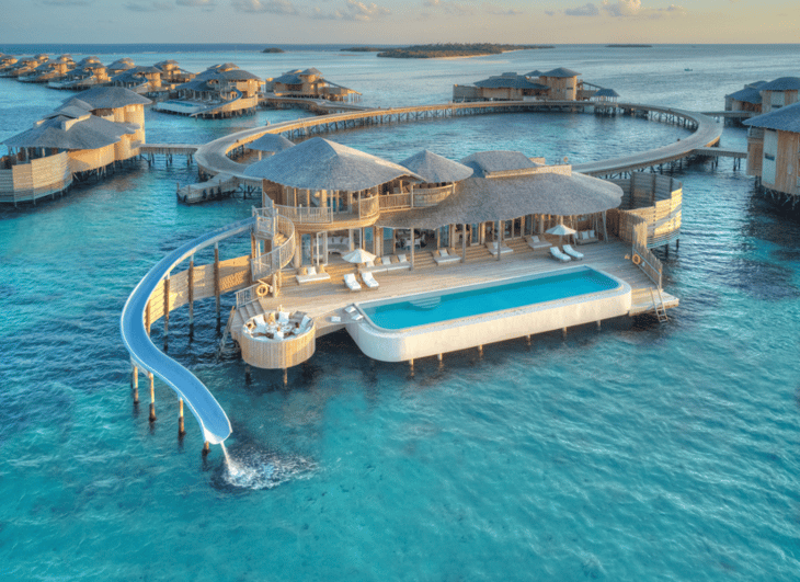 Overwater villa in the maldives