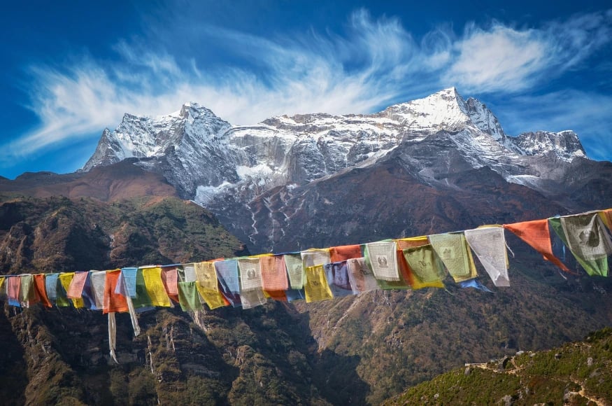 View of the Himalayas from Bhutan