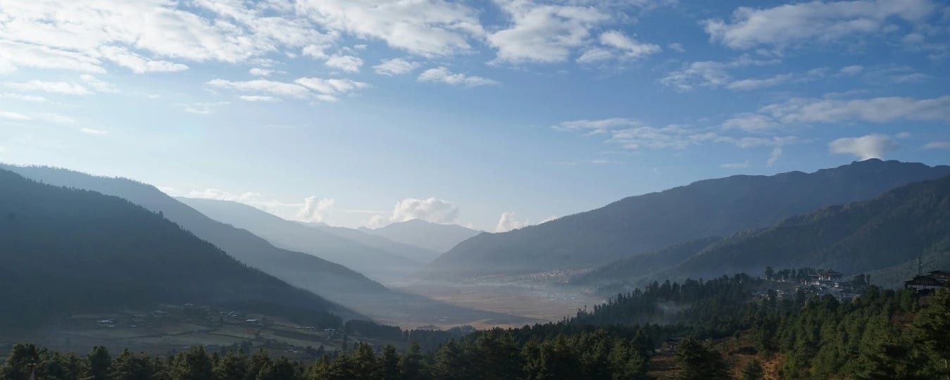 A view of Bhutan's Paro Valley