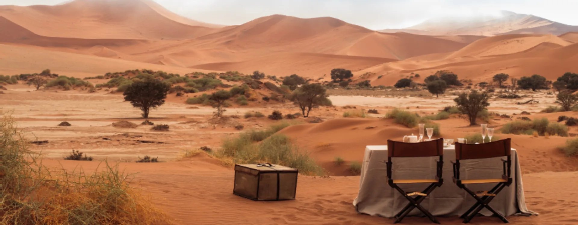 Luxury picnic in the Namibian wilderness