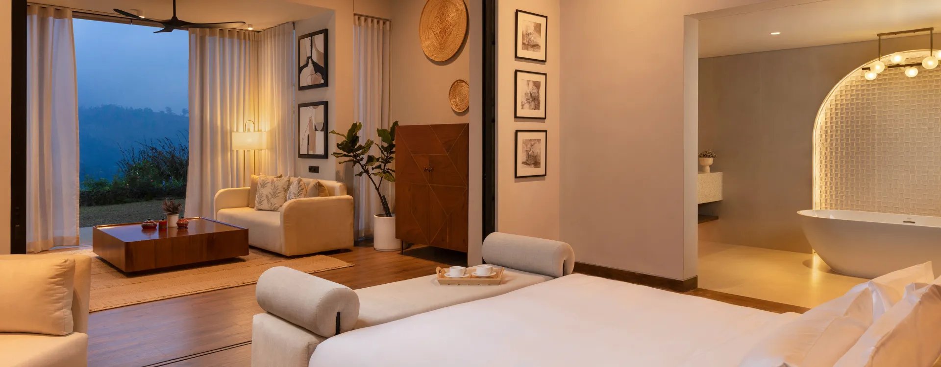 Private villa interiors at Uga Ghiri in Sri Lanka
