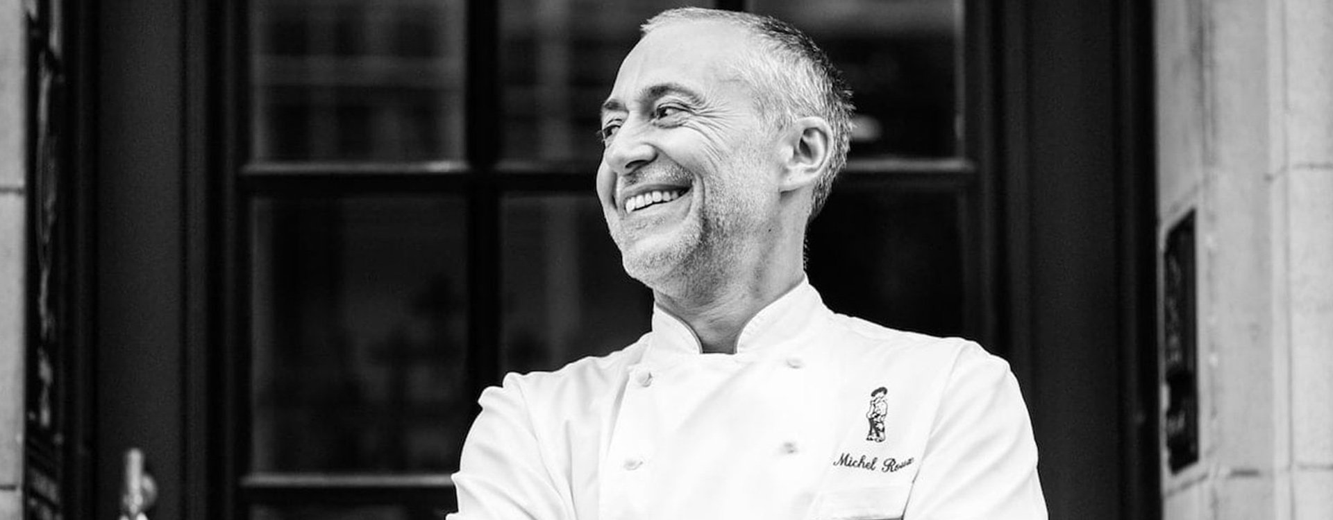 Michel Roux Junior Portrait in black and white