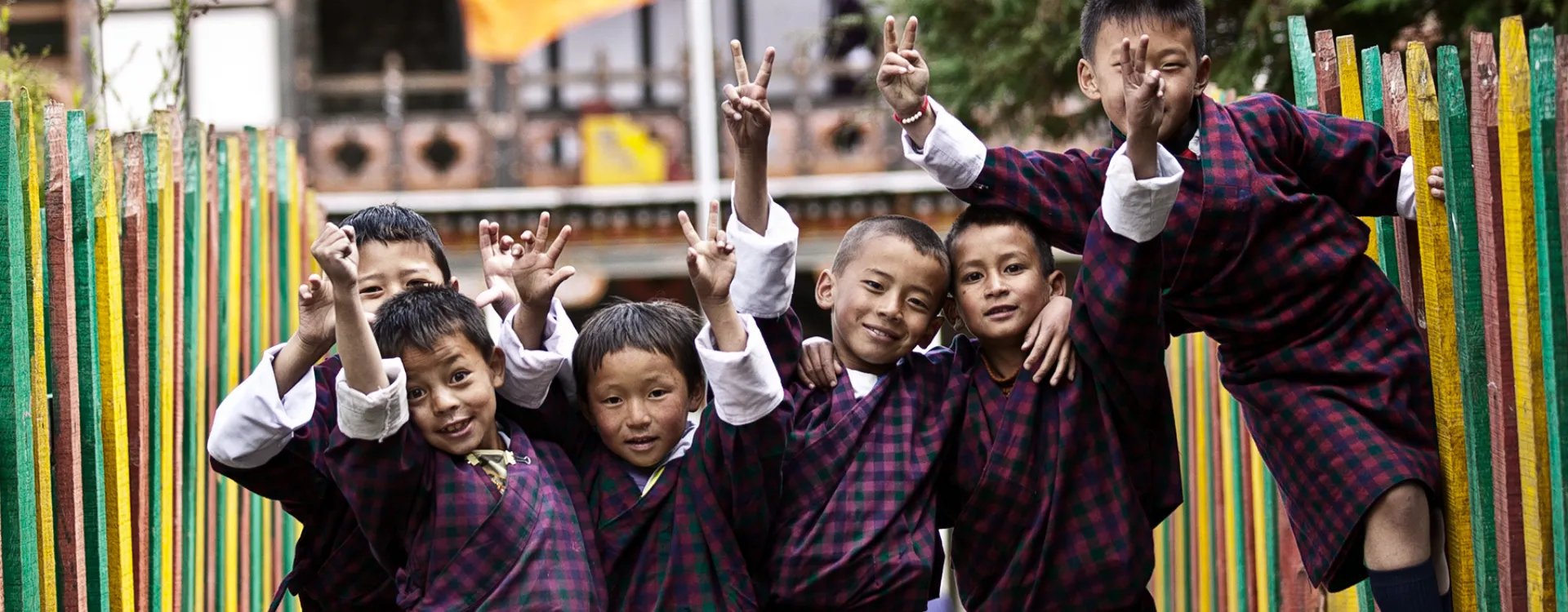 Kids playing in Bhutan