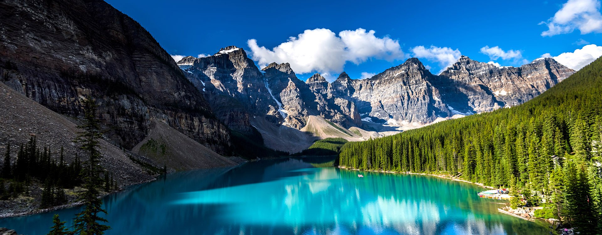 Moraine lake in Banff National Park, Alberta, Canada