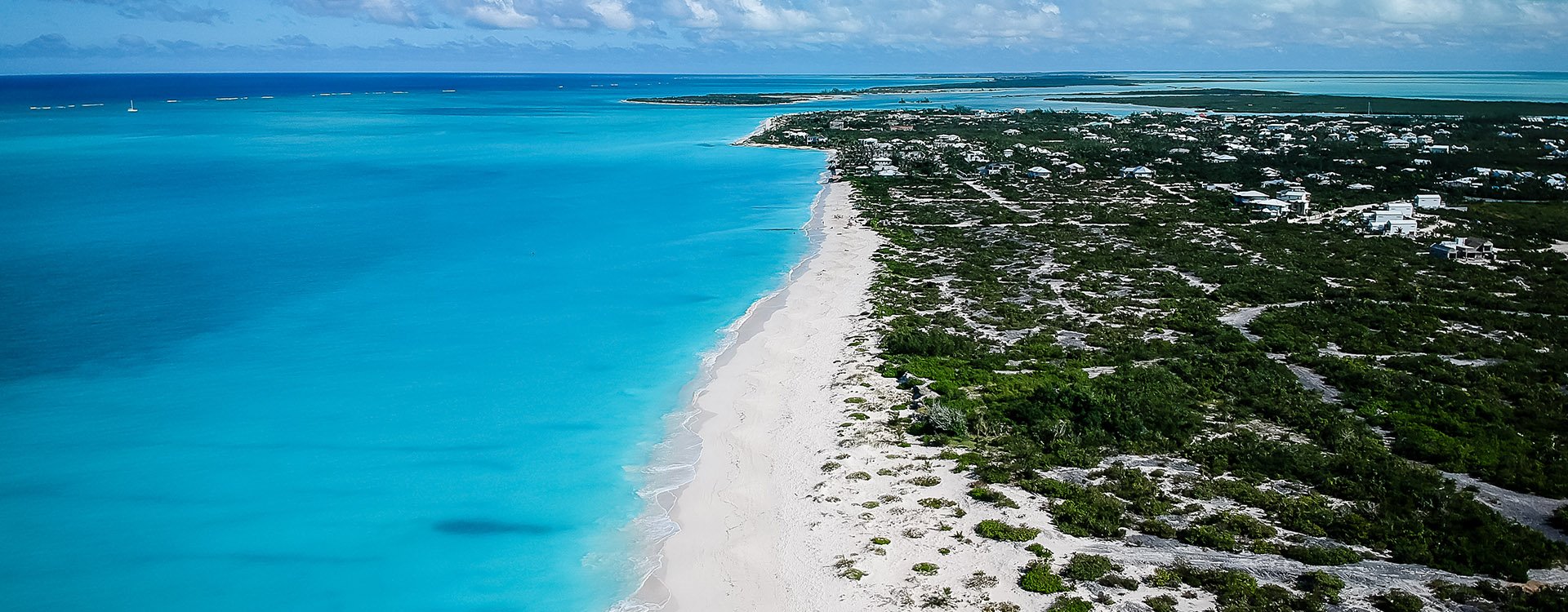 Drone photo Grace Bay beach, Providenciales, Turks and Caicos