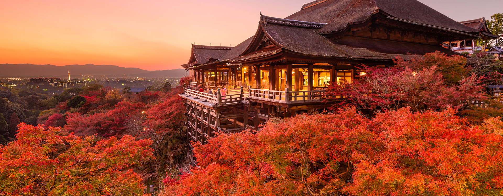 Kyoto, Japan at Kiyomizu-dera Temple during autumn season