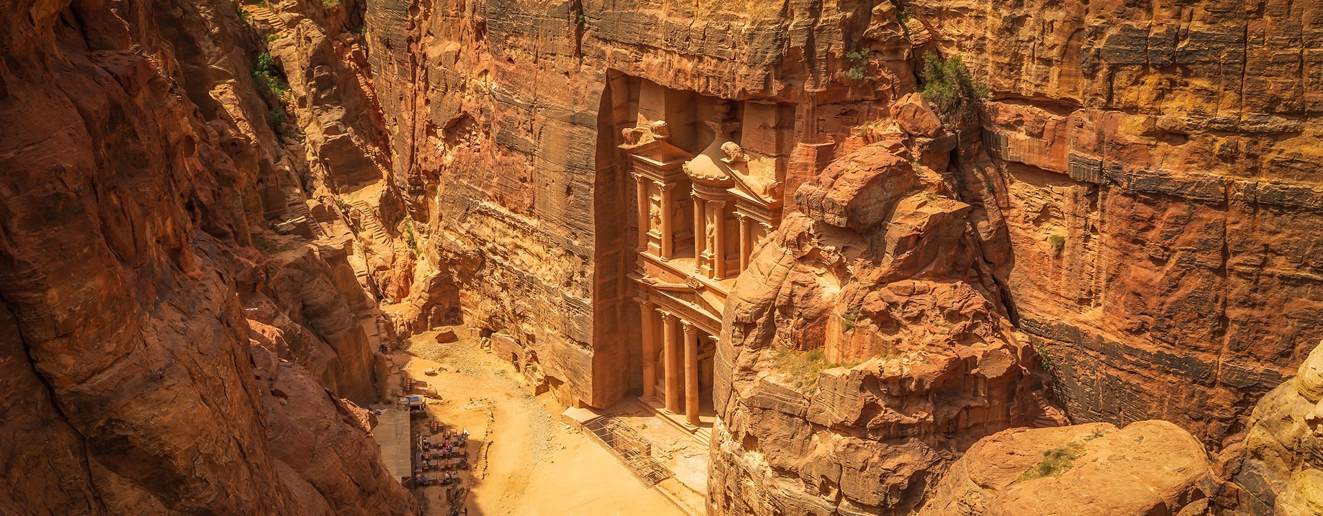 Ancient City of Petra: El-Khazneh (Aerial View)