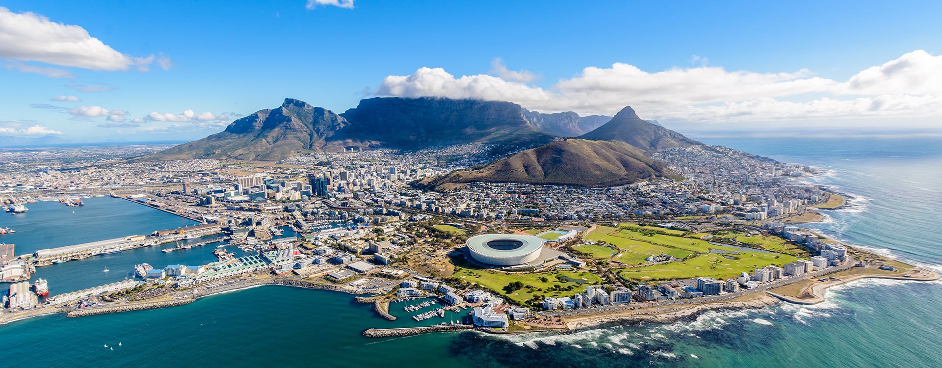 Aerial view of Cape Town, South Africa