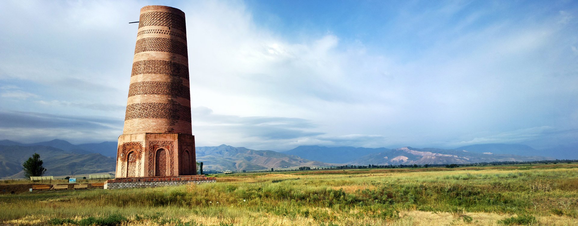 Old Burana tower located on famous Silk road, Kyrgyzstan