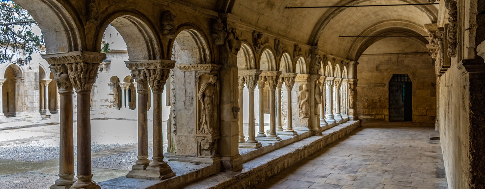 Romanesque Cloisters Church of Saint Trophime Cathedral Arles, Provence, France.