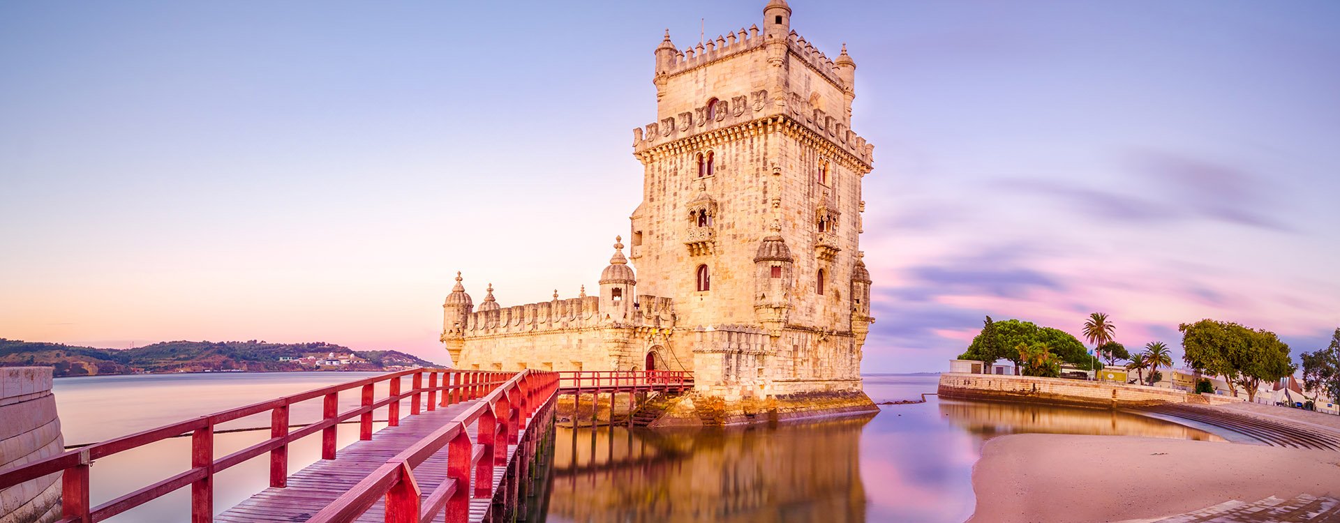 The Belem Tower (Torre de Belem), Lisbon, Portugal. At the margins of the Tejo river, it is an iconic site of the city. Originally built as a defence tower, today it is used as a museum