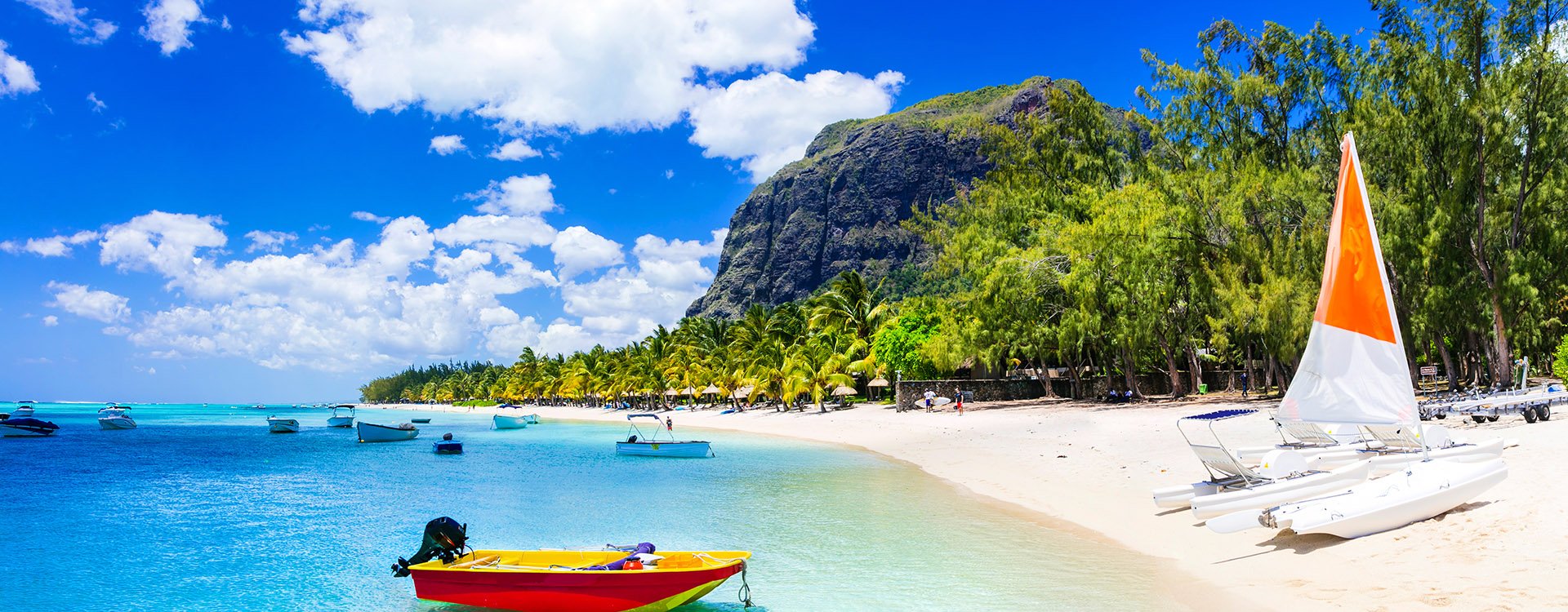 Water sport activities in beautiful Mauritius island