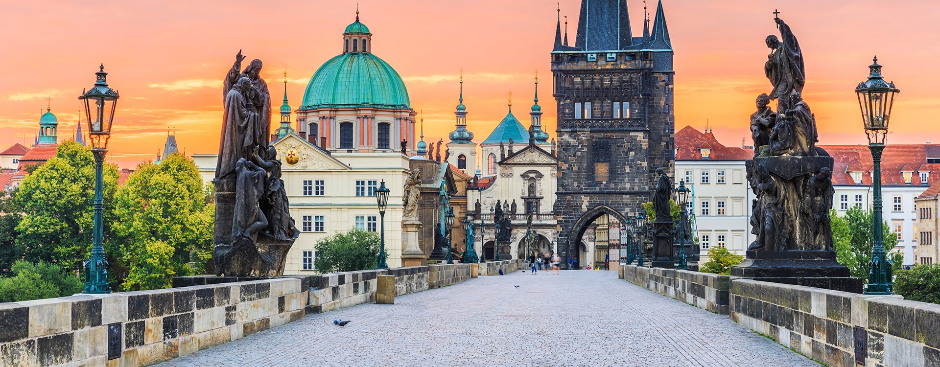 Charles Bridge (Karluv Most) and Old Town Tower, Czech Republic.