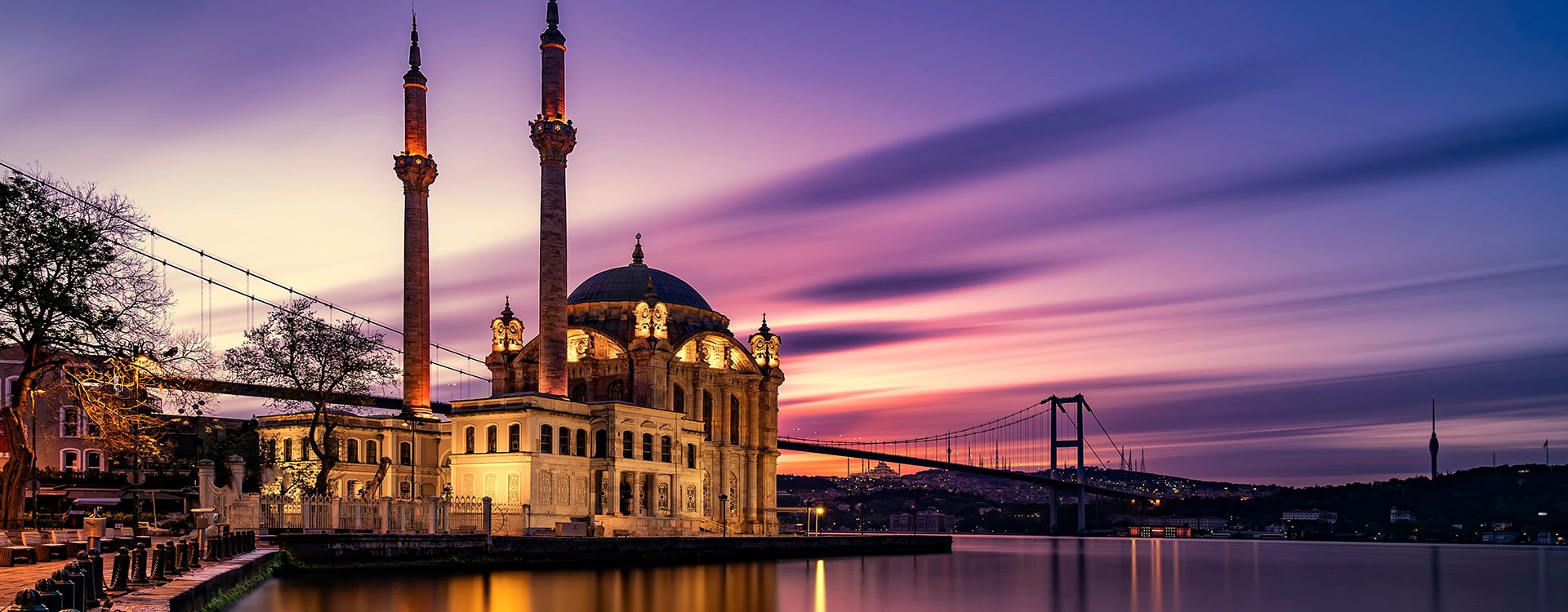amazing sunrise at Ortakoy Mosque in Istanbul, Turkey