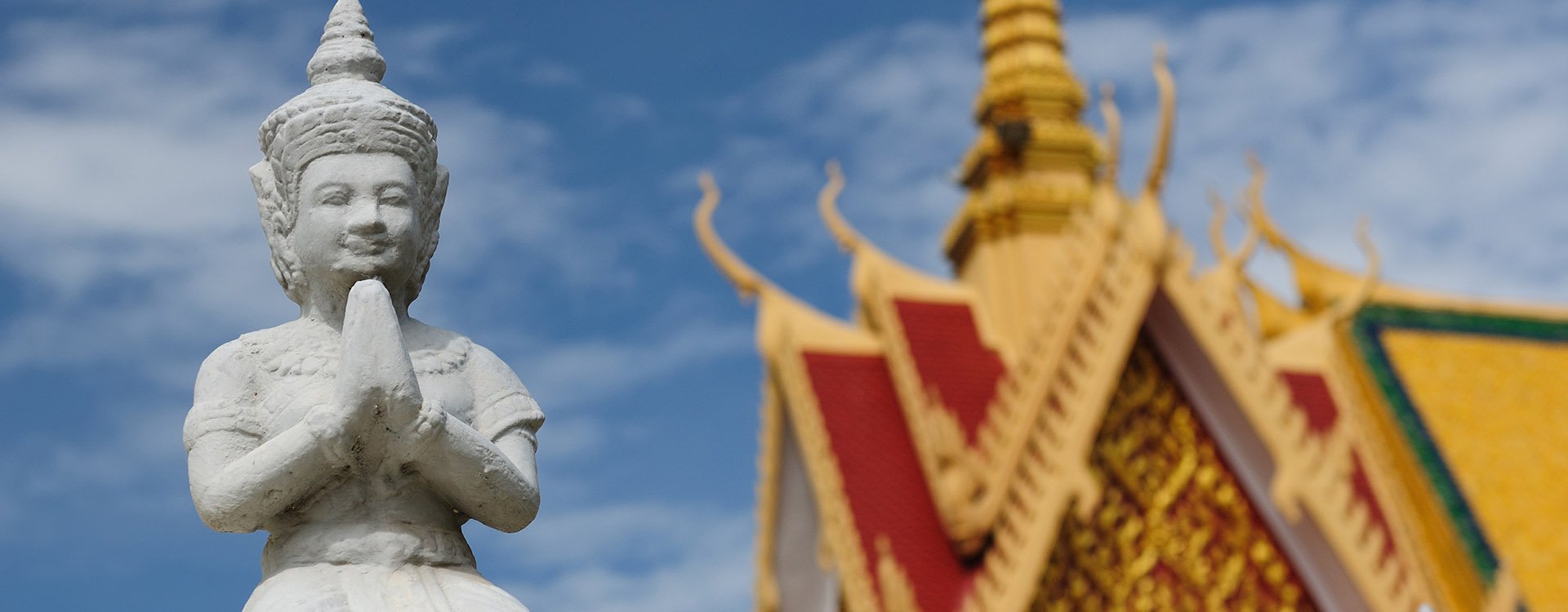 Cambodia, Phnom Penh, Royal Palace statue