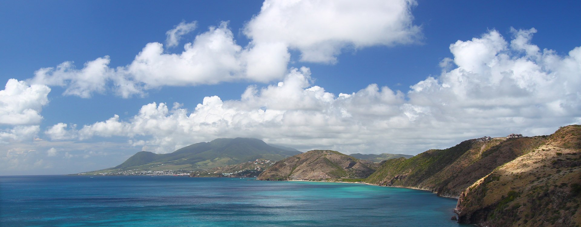 Spectacular coastline on the Caribbean island of Saint Kitts