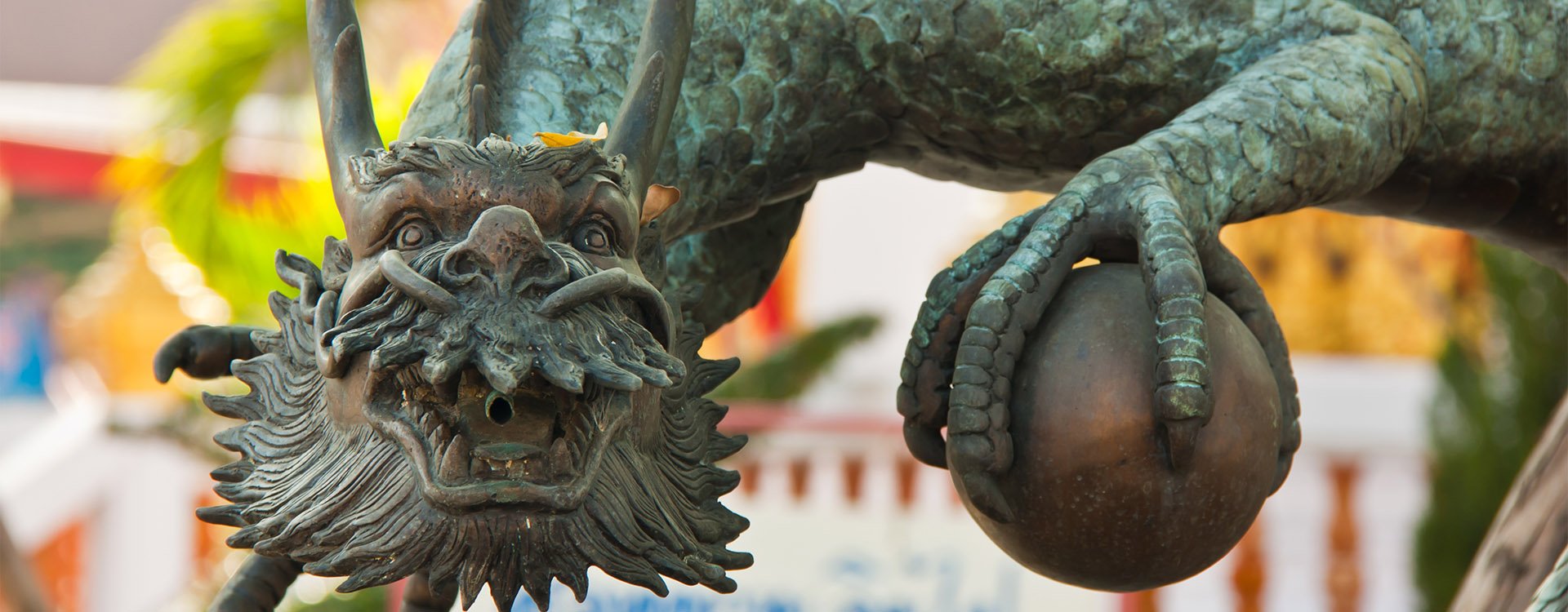 China, Shanghai, Dragon luck sculpture