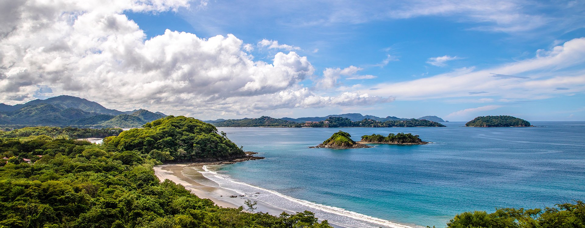 Beautiful Beach of Pacific on Nicoya Peninsula in Costa Rica