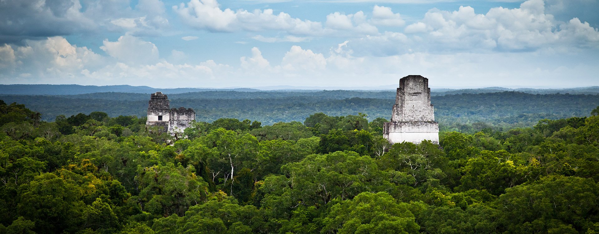 Tikal, Mayan ruins in Guatemala, seen from temple IV