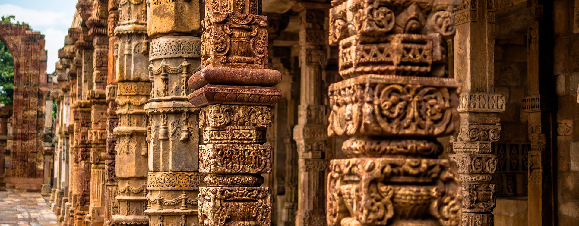 Old Indian architecture. Column