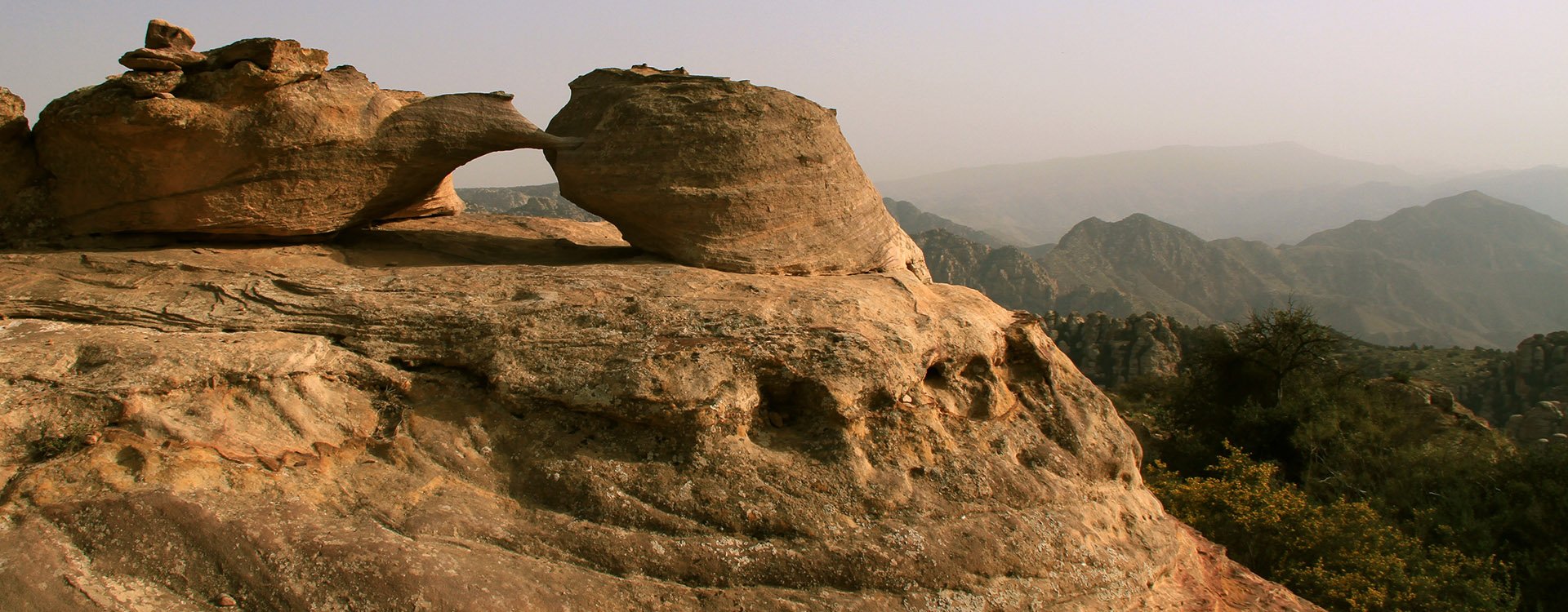 Nice shaped Rock at Dana Nature Reserve in southern Jordan