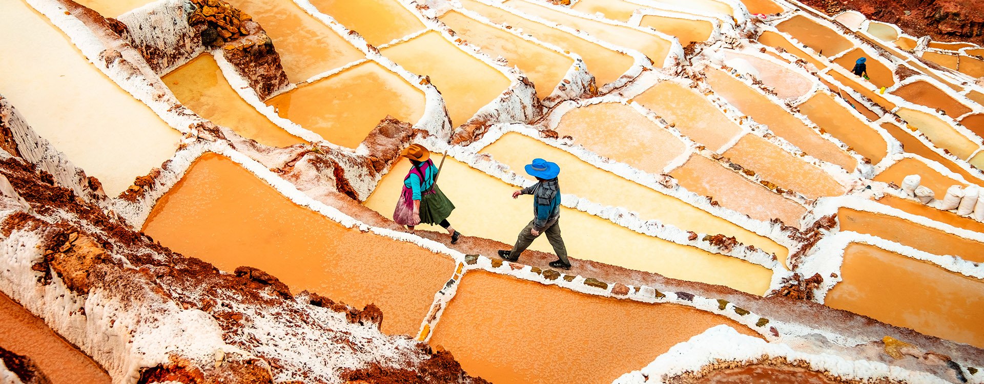 Salinas de Maras near Cusco, salt extraction in Peru