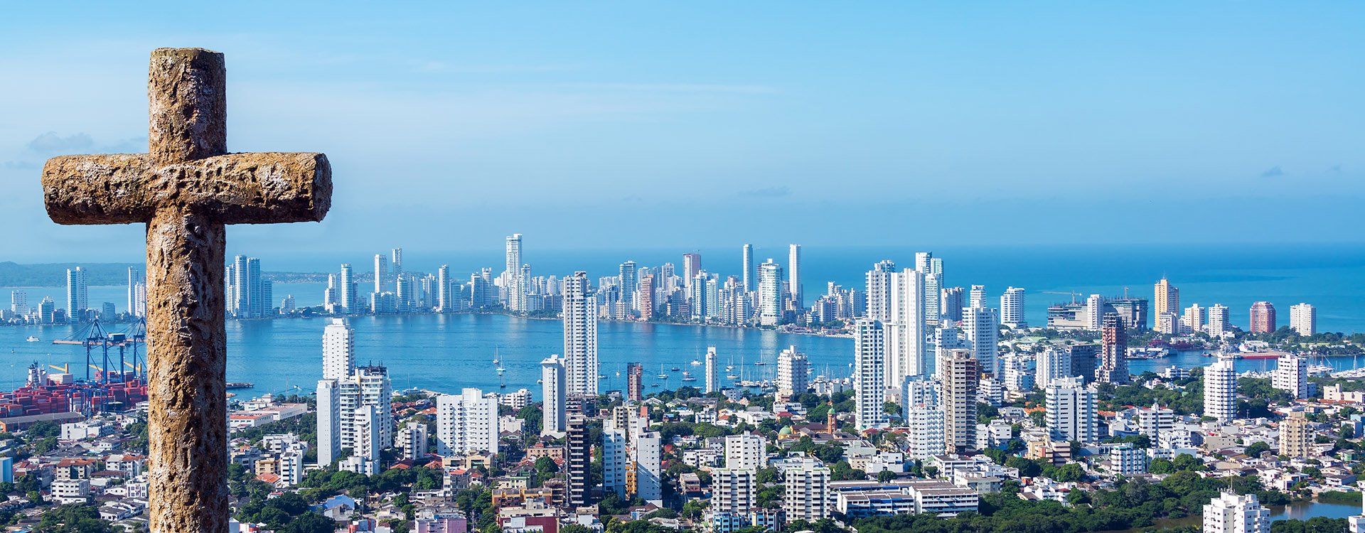 View of the modern part of Cartagena, Colombia