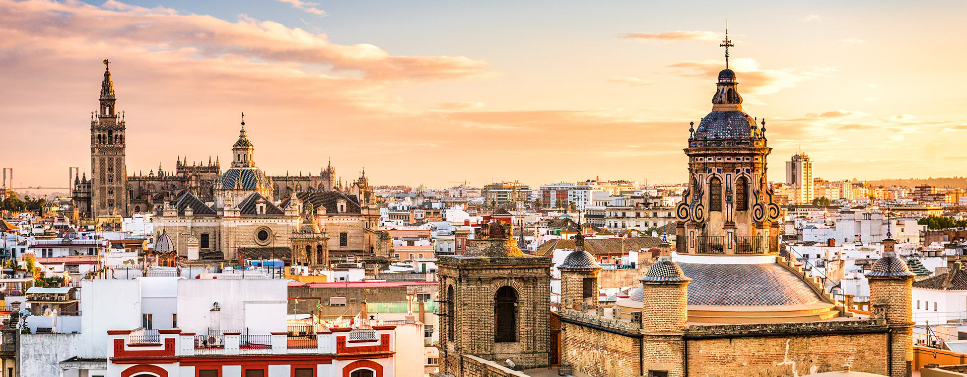 Seville, Spain skyline in the Old Quarter