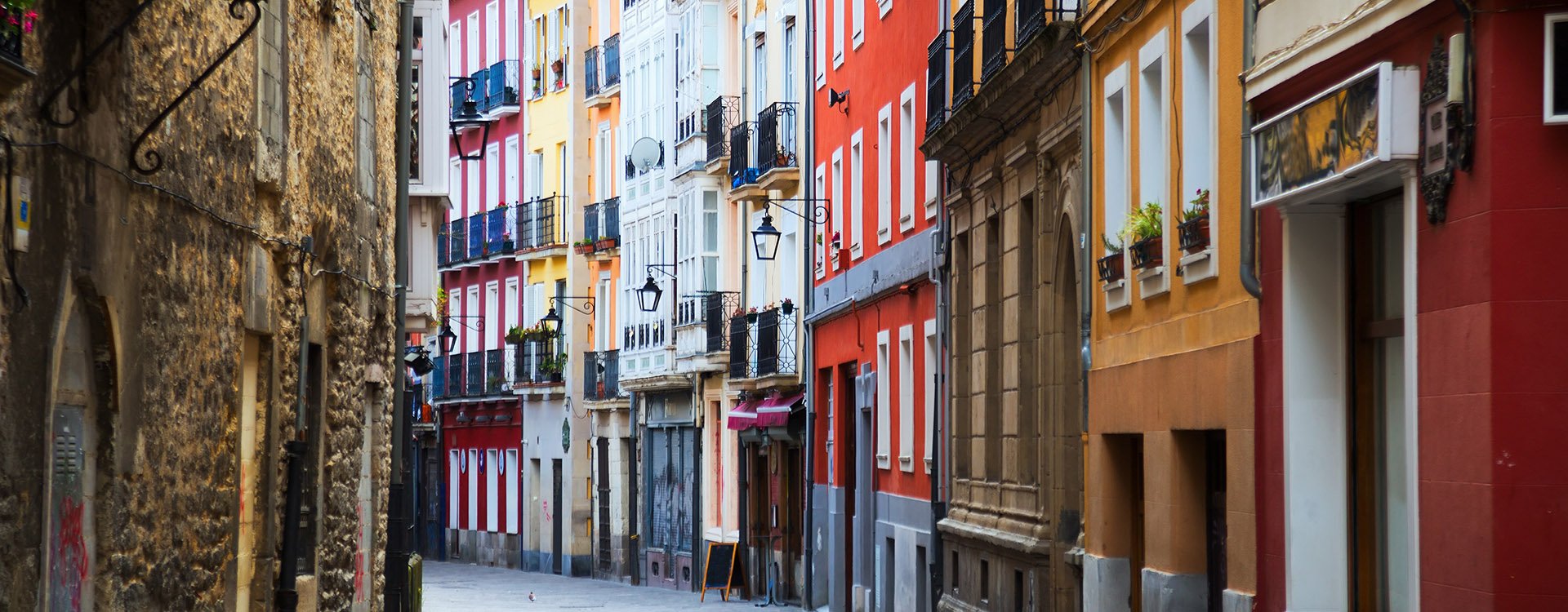 street in historic part of Vitoria-Gasteiz. Basque Country, Spain