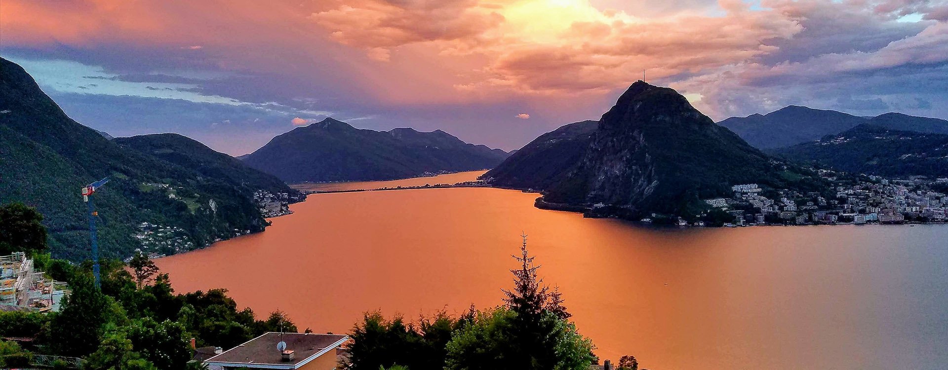 Lugano Switzerland Landscape to Italian Border