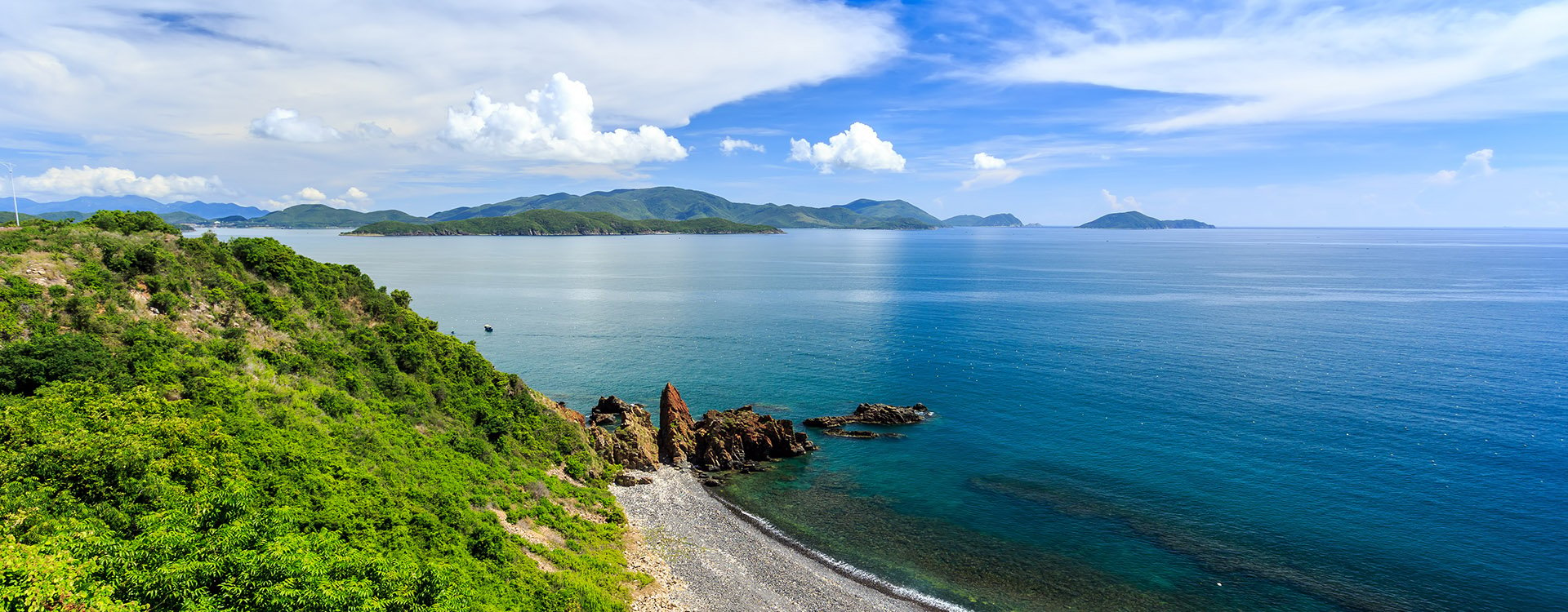 Nha Trang bay, Vietnam. North Of Nha Trang City. Taken From High Point