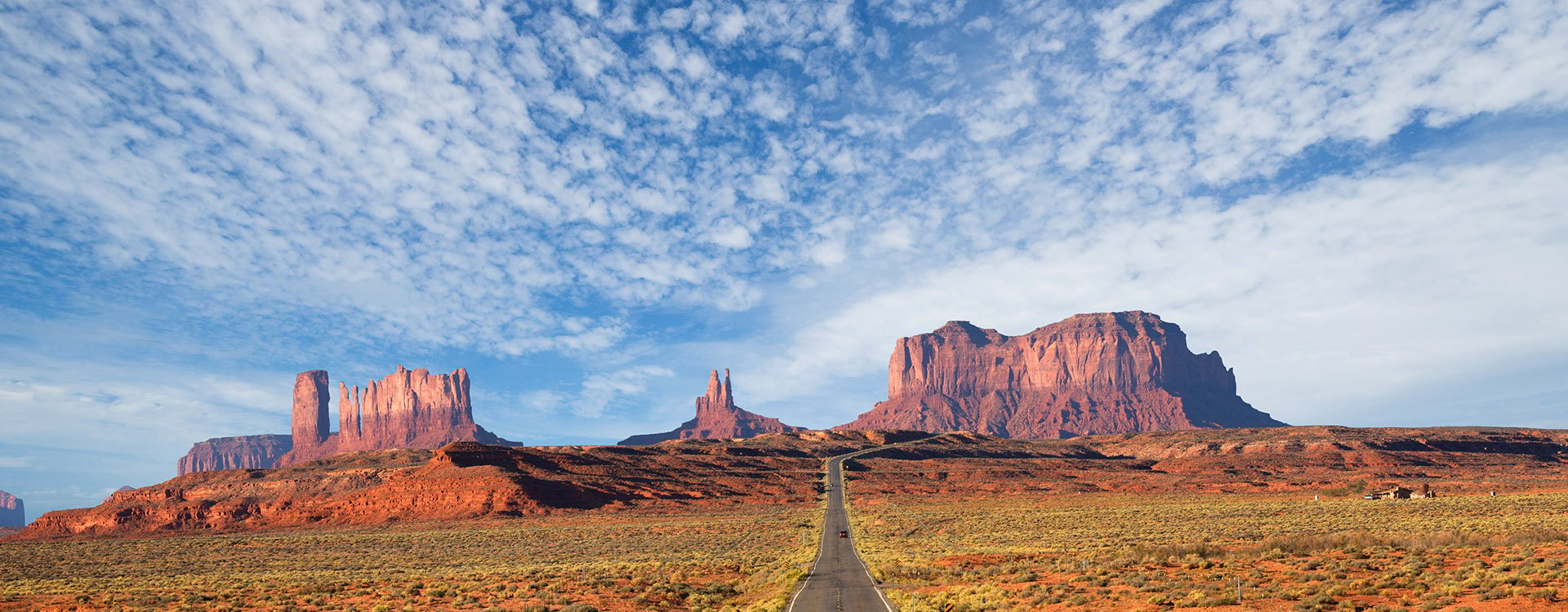 Road leading to Monument Valley, USA