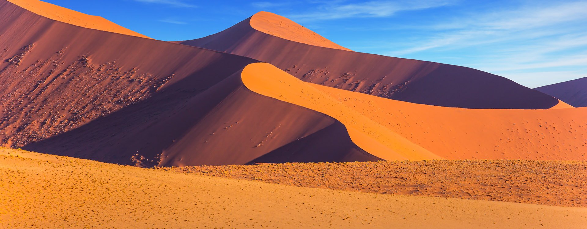 The Namib-Naukluft at sunset. Namibia, South Africa. 