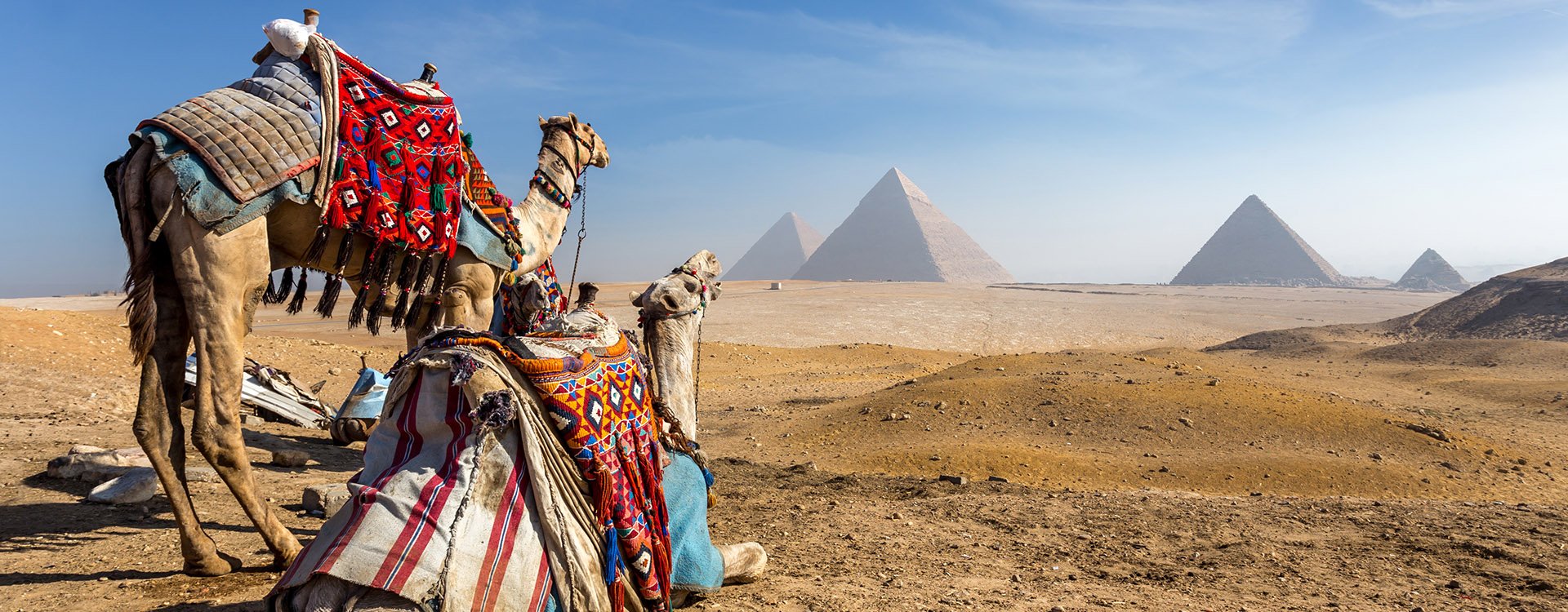 Egypt. Cairo - Giza. General view of pyramids