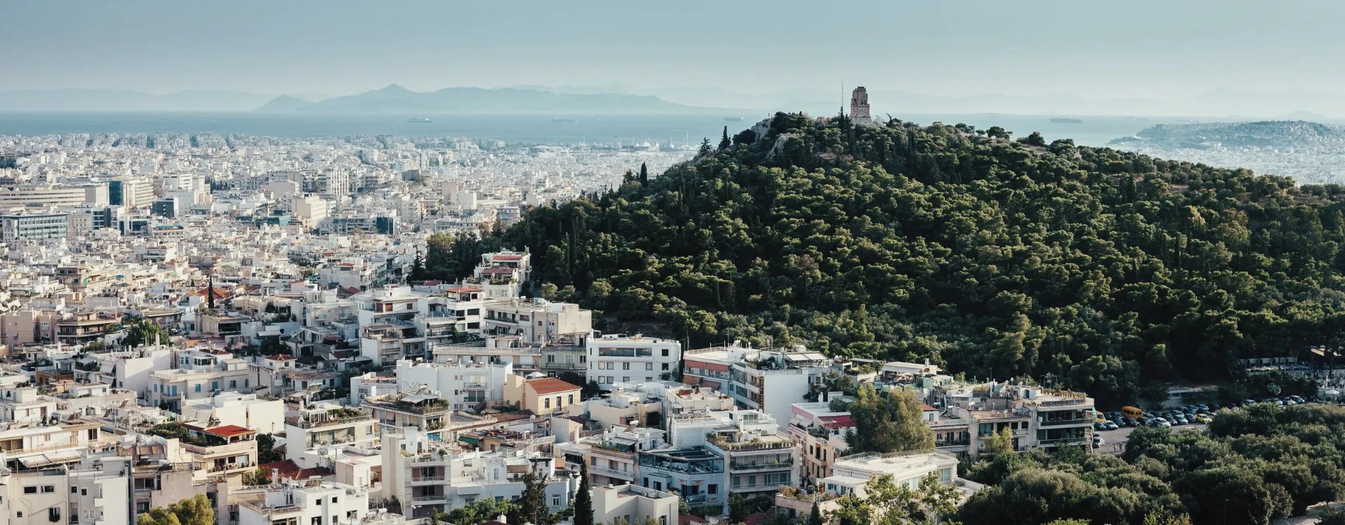 Aerial image of Athens Greece