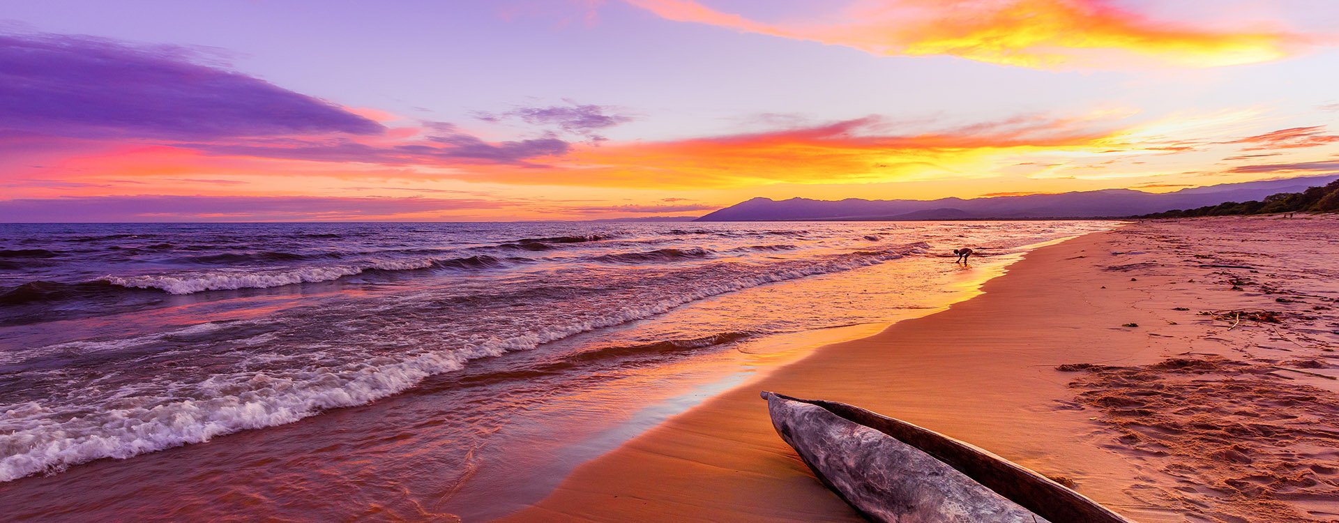 Lake Malawi sunset in Kande beach Africa