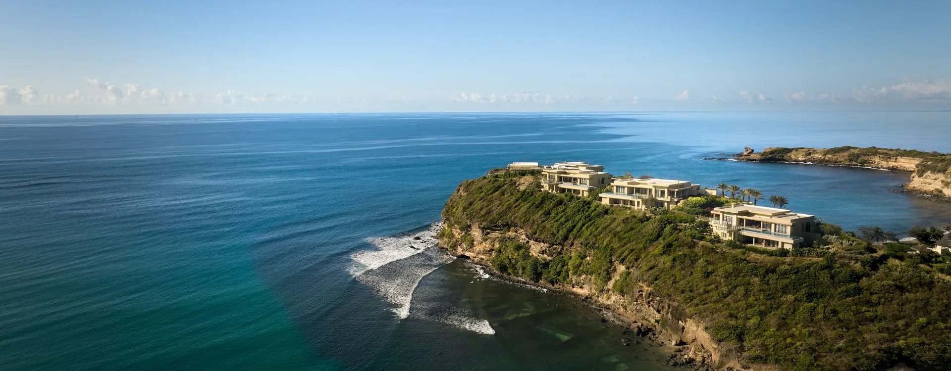Cliff top villas at Six Senses La Sagesse Grenada