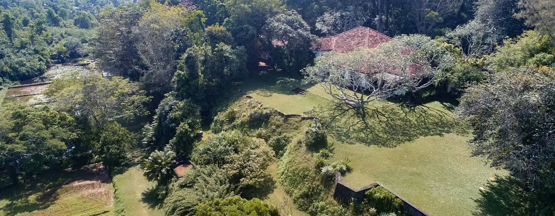 Aerial of Lunuganga Estate, Sri Lanka